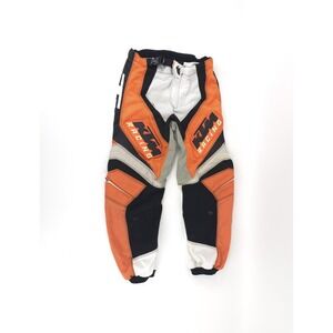 Vintage Y2K KTM Racing Motocross Orange White Racing PantsSize 24 Series 2008
